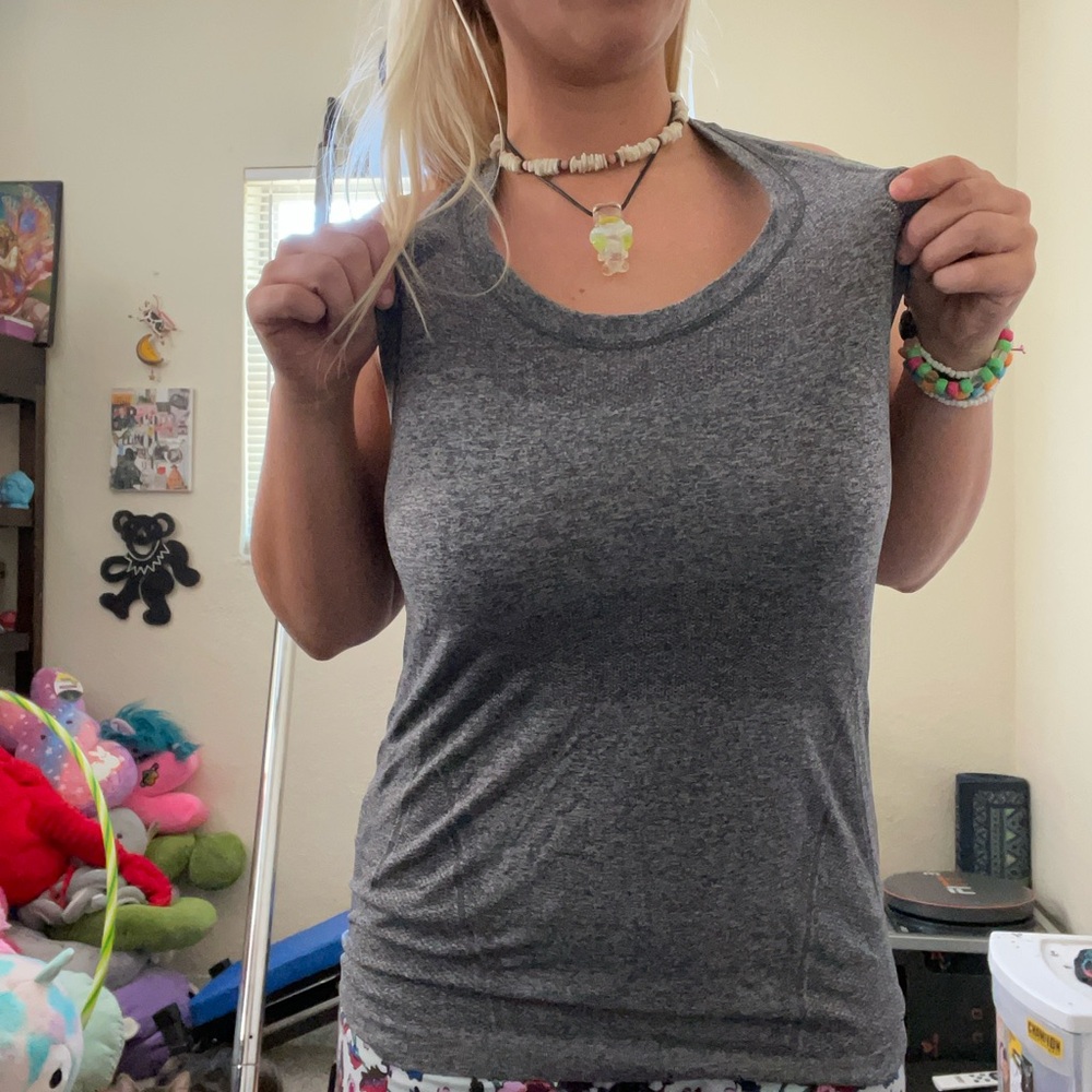 Gray Sleeveless Top